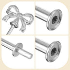 4 Set 2-Tier Cupcake Stand Hardware Handles, Zinc Alloy Cake Plate Stand Handle Fittings with Screws for DIY, alternate view