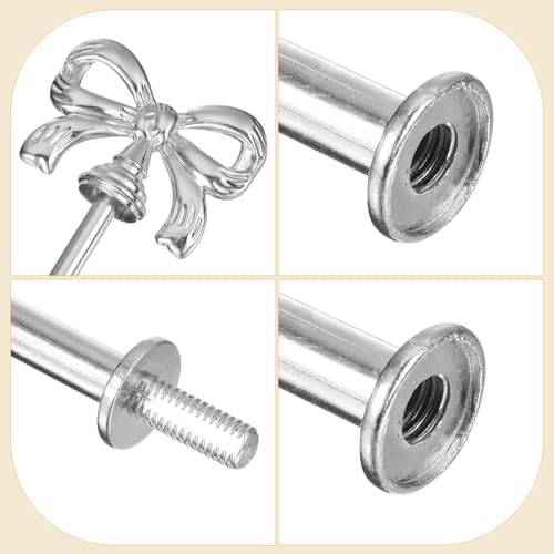 4 Set 2-Tier Cupcake Stand Hardware Handles, Zinc Alloy Cake Plate Stand Handle Fittings with Screws for DIY, alternate view
