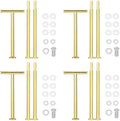 4 Set 3-Tier Cupcake Stand Hardware Handles Cake Plate Stand in Gold