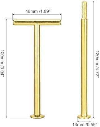 4 Set 3-Tier Cupcake Stand Hardware Handles Cake Plate Stand in Gold, alternate view 3