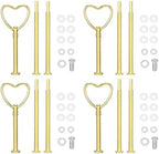 4 Set 3-Tier Cupcake Stand Hardware Handles, Zinc alloy Cake Plate Stand Handle Fittings with Screws for DIY
