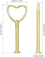 4 Set 3-Tier Cupcake Stand Hardware Handles, Zinc alloy Cake Plate Stand Handle Fittings with Screws for DIY, alternate view