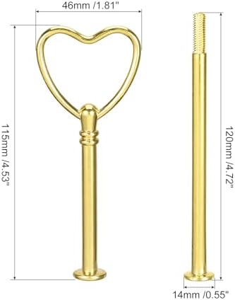 4 Set 3-Tier Cupcake Stand Hardware Handles, Zinc alloy Cake Plate Stand Handle Fittings with Screws for DIY, alternate view
