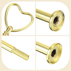 4 Set 3-Tier Cupcake Stand Hardware Handles, Zinc alloy Cake Plate Stand Handle Fittings with Screws for DIY, alternate view