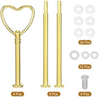 4 Set 3-Tier Cupcake Stand Hardware Handles, Zinc alloy Cake Plate Stand Handle Fittings with Screws for DIY, alternate view