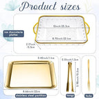 4 Set 9" Chilled Serving Tray for Parties with Compartments Ice Chilled Party Platter Charcuterie Serving Board, alternate