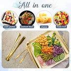 4 Set 9" Chilled Serving Tray for Parties with Compartments Ice Chilled Party Platter Charcuterie Serving Board, alternate
