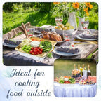 4 Set 9" Chilled Serving Tray for Parties with Compartments Ice Chilled Party Platter Charcuterie Serving Board, alternate