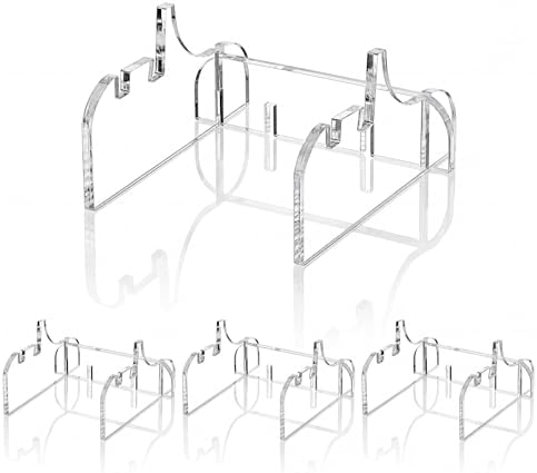 4 Set Acrylic Neon Sign Holder Stand, Clear Tabletop Display Base