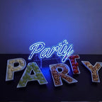 4 Set Acrylic Neon Sign Holder Stand, Clear Tabletop Display Base, alternate view 4