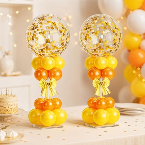 4 Set Balloon Stands for Table Clear 15.75 in Adjustable in Clear 4 Pack, alternate view 4