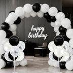4 Set Black and White Balloon Stand Balloon Centerpiece for Table in 4 Count (Pack of 1) in Metallic Blue Silver, alternate
