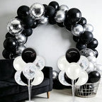 4 Set Black and White Balloon Stand Balloon Centerpiece for Table in 4 Count (Pack of 1) in Metallic Blue Silver, alternate