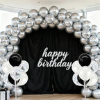 4 Set Black and White Balloon Stand Balloon Centerpiece for Table in 4 Count (Pack of 1) in Metallic Blue Silver, alternate