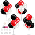 4 Set Black Red White Balloon Stand Balloon Centerpieces for Table in 4 Count (Pack of 1) in Metallic Blue