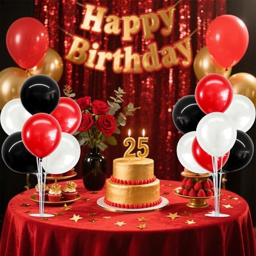 4 Set Black Red White Balloon Stand Balloon Centerpieces for Table in 4 Count (Pack of 1) in Metallic Blue, alternate view 2