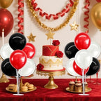 4 Set Black Red White Balloon Stand Balloon Centerpieces for Table in 4 Count (Pack of 1) in Metallic Blue, alternate view 5