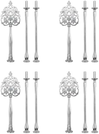 4 Set Cake Stand Hardware Kit Leaf Shape 3 Tiered Tray Hardware in colorful