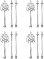 4 Set Cake Stand Hardware Kit Leaf Shape 3 Tiered Tray Hardware in colorful