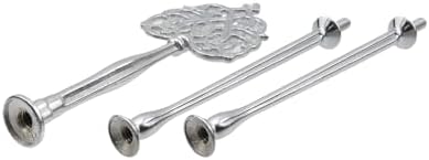 4 Set Cake Stand Hardware Kit Leaf Shape 3 Tiered Tray Hardware in colorful, alternate view 3