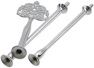 4 Set Cake Stand Hardware Kit Leaf Shape 3 Tiered Tray Hardware in colorful, alternate view 4