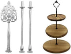 4 Set Cake Stand Hardware Kit Leaf Shape 3 Tiered Tray Hardware in colorful, alternate view 5