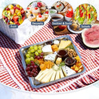 4 Set Chilled Serving Tray for Christmas Parties, 11.81", Silver in Silver, alternate view 5