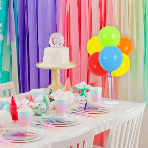 4 Set Colourful Balloon Stand Balloon Centerpieces for Table Decor in 4 Count (Pack of 1) in Metallic Blue, alternate view 2