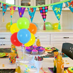 4 Set Colourful Balloon Stand Balloon Centerpieces for Table Decor in 4 Count (Pack of 1) in Metallic Blue, alternate view 6