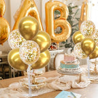 4 Set Gold Balloon Stand Balloon Centerpieces for Table Decoration in 4 Count (Pack of 1) in Black White Gold, alternate view