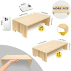 4 Set Large Wooden Display Riser Wood Risers Cupcake Display Stand 2Tiered 8Pcs Rectangular Perfume Dessert, alternate view 3