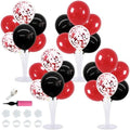 4 Set Red Black Balloon Stand Balloon Centerpieces for Table Decor in 4 Count (Pack of 1) in Metallic Blue