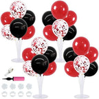 4 Set Red Black Balloon Stand Balloon Centerpieces for Table Decor in 4 Count (Pack of 1) in Metallic Blue
