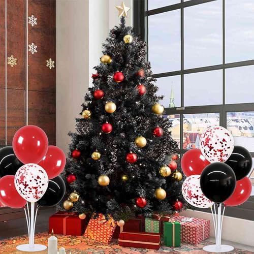 4 Set Red Black Balloon Stand Balloon Centerpieces for Table Decor in 4 Count (Pack of 1) in Metallic Blue, alternate view 6