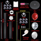 4 Set Red Sliver Balloon Stand Balloon Centerpieces for Table Decor in 4 Count (Pack of 1) in Metallic Blue, alternate view 3