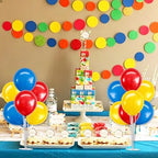 4 Set Red Yellow Blue Balloon Stand Balloon Centerpieces for Table in 4 Count (Pack of 1) in Metallic Blue, alternate view 2