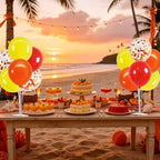 4 Set Red Yellow Orange Balloon Stand Centerpieces for Table in 4 Count (Pack of 1) in Red Yellow Orange, alternate view 2