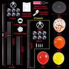 4 Set Red Yellow Orange Balloon Stand Centerpieces for Table in 4 Count (Pack of 1) in Red Yellow Orange, alternate view 3