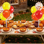 4 Set Red Yellow Orange Balloon Stand Centerpieces for Table in 4 Count (Pack of 1) in Red Yellow Orange, alternate view 5