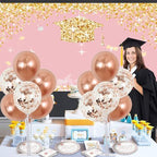 4 Set Rose Gold Balloons Stand Balloon Centerpiece for Table Decor in 4 Count (Pack of 1) in Metallic Blue, alternate view 2