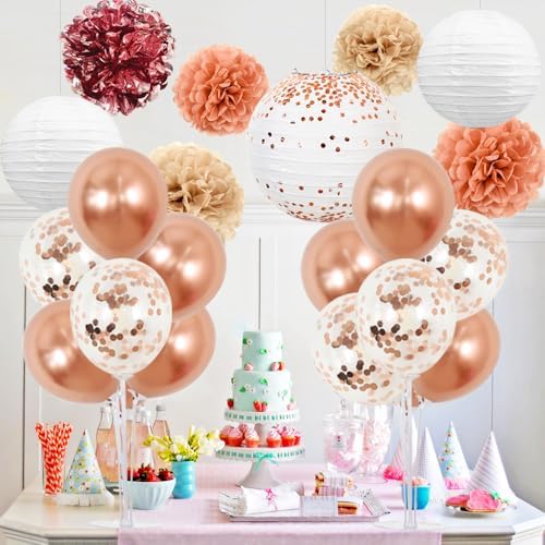 4 Set Rose Gold Balloons Stand Balloon Centerpiece for Table Decor in 4 Count (Pack of 1) in Metallic Blue, alternate view 5