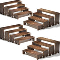 4 Set Wooden Tiered Risers Display Stands for Vendor Events, Stackable Wood Cupcake Display Stand, Farmhouse