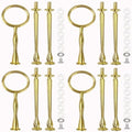 4 Sets 15’’ 3-Tier Cake Tray Stand Handle, Multi-Tier Metal Dessert Fruit Center Rod Heavy Duty Hardware Holder