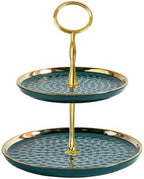4 Sets 15’’ 3-Tier Cake Tray Stand Handle, Multi-Tier Metal Dessert Fruit Center Rod Heavy Duty Hardware Holder, alternate