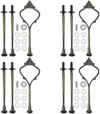 4 Sets 3 Tier Cake Stand Fruit Cake Plate Handle Fitting Hardware