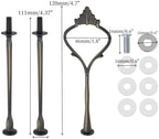 4 Sets 3 Tier Cake Stand Fruit Cake Plate Handle Fitting Hardware, alternate view 2