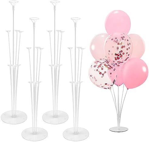 4 Sets Balloon Stand Kit Balloon Arch Kit for Birthday Party Baby Shower in Transparency