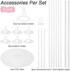 4 Sets Balloon Stand Kit Balloon Arch Kit for Birthday Party Baby Shower in Transparency, alternate view 4