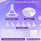 4 Sets Balloon Stand Kit For Table, Balloon Sticks with Bases in 4 Count (Pack of 1) in 4 Pack Clear, alternate view 5