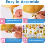 4 Sets Balloon Stand Kits, Balloon Sticks Holder with Base for Table Graduation Birthday Baby Shower Gender, alternate view 6